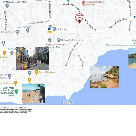 De L'eve - T2 A 380m M Hulot Et Commerces - St Marc Sur Ideal Famille Proche La Baule P0rnichet Avec Parking Prive Apartmán *