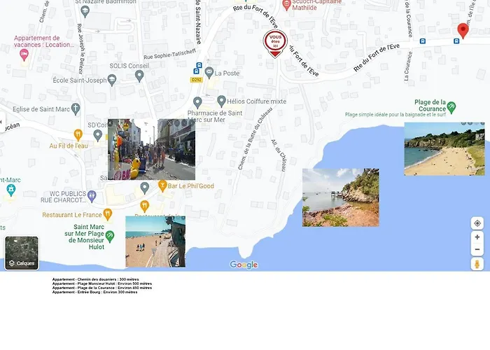 De L'eve - T2 A 380m M Hulot Et Commerces - St Marc Sur Ideal Famille Proche La Baule P0rnichet Avec Parking Prive Apartmán *